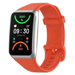 For OPPO Band 2 Solid Color Soft Silicone Watch Band(Orange)