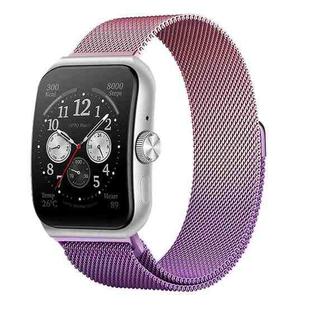 For OPPO Watch 3 Pro Milanese Stainless Steel Metal Watch Band(Gradient Rose Pink)