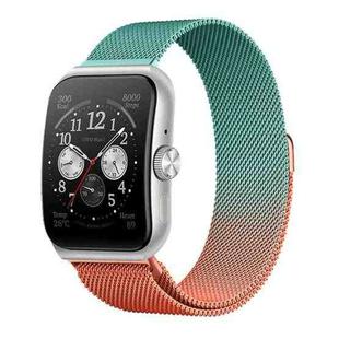 For OPPO Watch 3 Pro Milanese Stainless Steel Metal Watch Band (Orange Green)