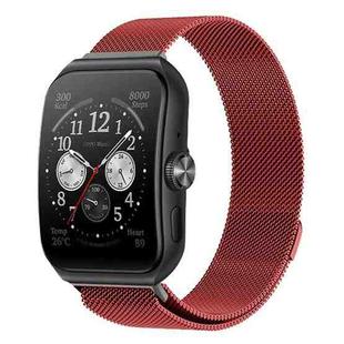 For OPPO Watch 3 Pro Milanese Stainless Steel Metal Watch Band (Red)
