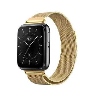 For OPPO Watch 3 Milanese Stainless Steel Metal Watch Band(Gold)