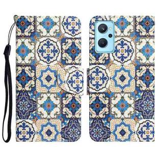 For Realme 9i / OPPO A96 4G Colored Drawing Leather Phone Case(Vintage Totem)