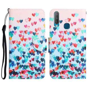 For vivo Y17 / Y12 Colored Drawing Leather Phone Case(Heart)
