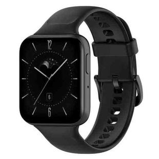 For OPPO Watch 3 Solid Color Soft Silicone Watch Band(Black)