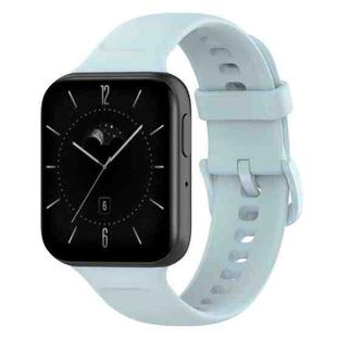 For OPPO Watch 3 Solid Color Soft Silicone Watch Band(Light Blue)