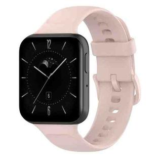 For OPPO Watch 3 Solid Color Soft Silicone Watch Band(Light Pink)