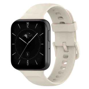 For OPPO Watch 3 Solid Color Soft Silicone Watch Band(Creamy White)