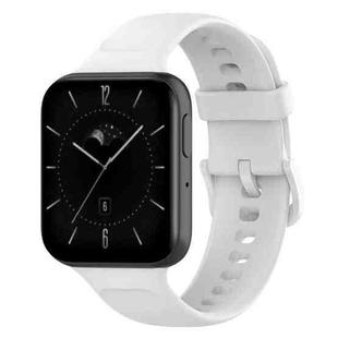 For OPPO Watch 3 Solid Color Soft Silicone Watch Band(White)