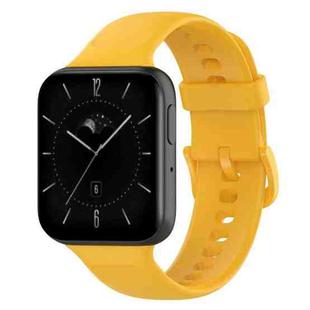For OPPO Watch 3 Solid Color Soft Silicone Watch Band(Yellow)