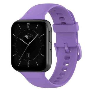 For OPPO Watch 3 Solid Color Soft Silicone Watch Band(Purple)