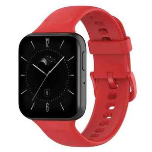 For OPPO Watch 3 Solid Color Soft Silicone Watch Band(Red)