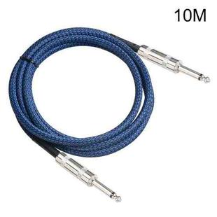 TC048BL 6.35mm Plug Male to Male Electric Guitar Mono Audio Cable, Length:10m