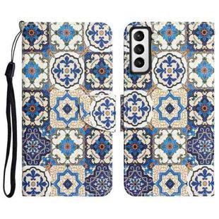For Samsung Galaxy S21 5G Colored Drawing Leather Phone Case(Vintage Totem)