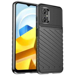 For Xiaomi Poco M4 5G Global Thunderbolt Shockproof TPU Protective Soft Phone Case(Black)