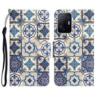 For Xiaomi 11T Colored Drawing Leather Phone Case(Vintage Totem)