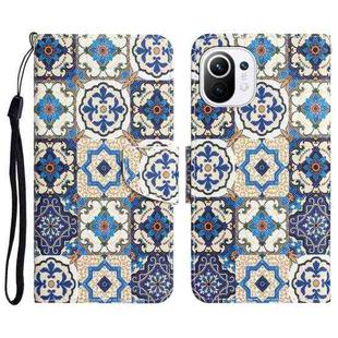 For Xiaomi Mi 11 Lite Colored Drawing Leather Phone Case(Vintage Totem)
