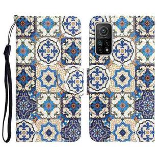 For Xiaomi Mi 10T 5G Colored Drawing Leather Phone Case(Vintage Totem)