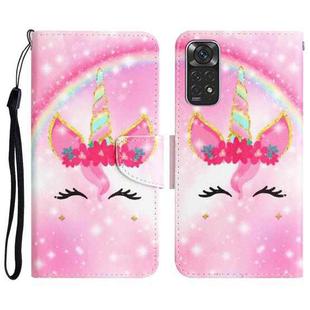 For Xiaomi Redmi Note 11 Global Colored Drawing Leather Phone Case(Unicorn)