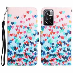 For Xiaomi Redmi Note 11 Pro 5G Colored Drawing Leather Phone Case(Heart)
