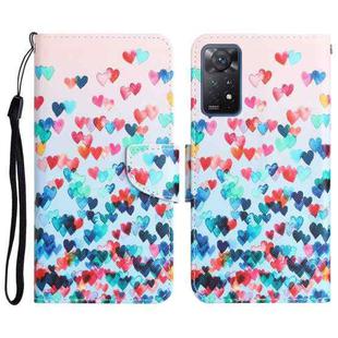 For Xiaomi Redmi Note 11 Pro Global Colored Drawing Leather Phone Case(Heart)