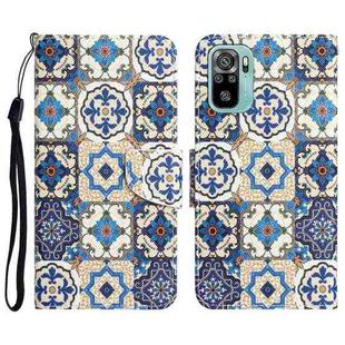 For Xiaomi Redmi Note 10 4G Colored Drawing Leather Phone Case(Vintage Totem)