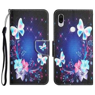 For Xiaomi Redmi Note 7 / 7 Pro Colored Drawing Leather Phone Case(Butterfly)
