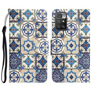 For Xiaomi Redmi 10 Colored Drawing Leather Phone Case(Vintage Totem)