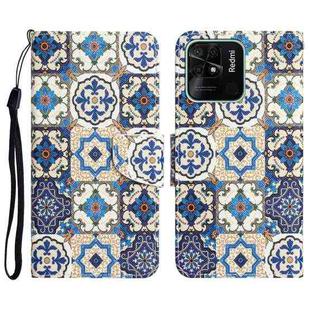 For Xiaomi Redmi 10C Colored Drawing Leather Phone Case(Vintage Totem)