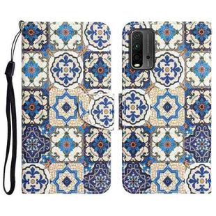 For Xiaomi Redmi 9T Colored Drawing Leather Phone Case(Vintage Totem)