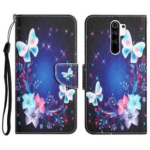 For Xiaomi Redmi 9 Colored Drawing Leather Phone Case(Butterfly)
