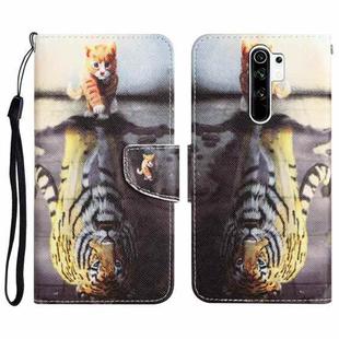 For Xiaomi Redmi 9 Colored Drawing Leather Phone Case(Tiger)