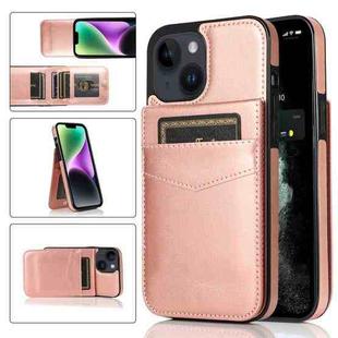 For iPhone 14 Solid Color PC + TPU Protective Phone Case (Rose Gold)