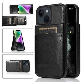 For iPhone 14 Plus Solid Color PC + TPU Protective Phone Case (Black)