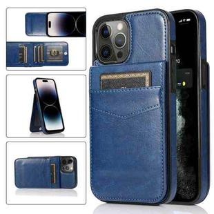 For iPhone 14 Pro Max Solid Color PC + TPU Protective Phone Case (Blue)