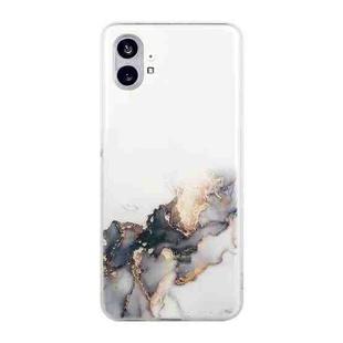 For Nothing Phone 1 Hollow Marble Pattern TPU Phone Case(Black)