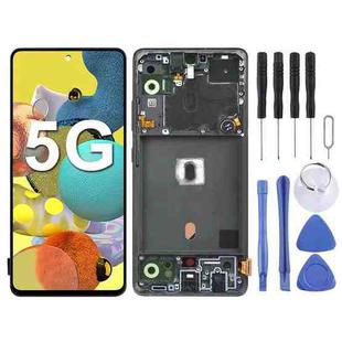 Original Super AMOLED LCD Screen For Samsung Galaxy A51 5G SM-A516 Digitizer Full Assembly with Frame