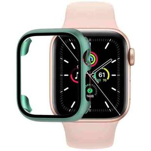 Tempered Glass Film PC Watch Case For Apple Watch Series SE 3&SE 2&6&SE&5&4 40mm(Green)
