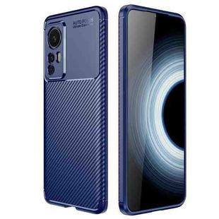 For Xiaomi Redmi K50 Ultra Carbon Fiber Texture Shockproof TPU Phone Case(Blue)