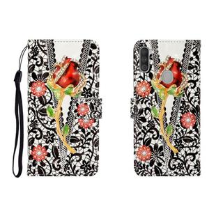 For OPPO A11 3D Colored Drawing Horizontal Flip Leather Case with Holder & Card Slot & Wallet(Screw Rose Flower)