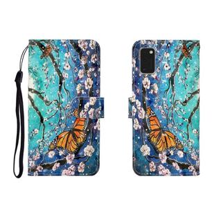 For Galaxy A41 3D Colored Drawing Horizontal Flip Leather Case with Holder & Card Slot & Wallet(Screw Rose Flower)