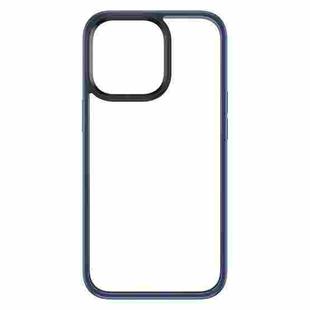 For iPhone 14 ROCK Guard Transparent Phone Case (Blue)