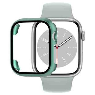 Tempered Glass Film PC Watch Case For Apple Watch Series 9 / 8 / 7 45mm(Green)
