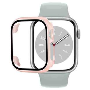Tempered Glass Film PC Watch Case For Apple Watch Series 9 / 8 / 7 45mm(Pink)