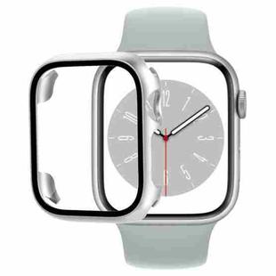 Tempered Glass Film PC Watch Case For Apple Watch Series 9 / 8 / 7 45mm(Silver)
