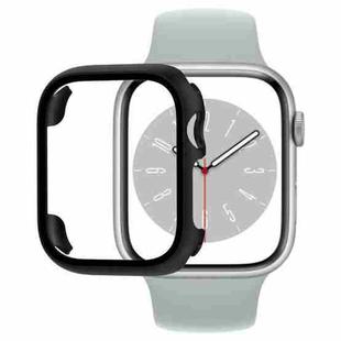 Tempered Glass Film PC Watch Case For Apple Watch Series 9 / 8 / 7 41mm(Black)