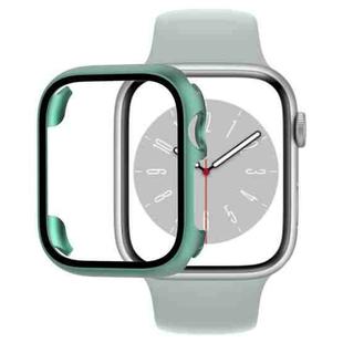 Tempered Glass Film PC Watch Case For Apple Watch Series 9 / 8 / 7 41mm(Green)