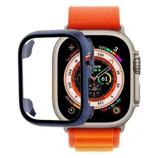 Tempered Glass Film PC Watch Case For Apple Watch Ultra 49mm(Midnight Blue)