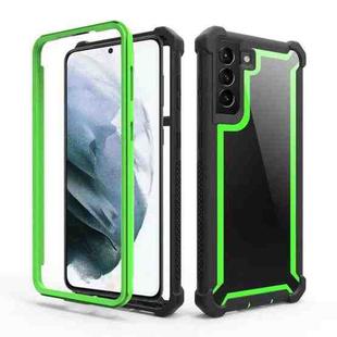 For Samsung Galaxy S21+ 5G Shockproof Space Phone Case(Black Green)