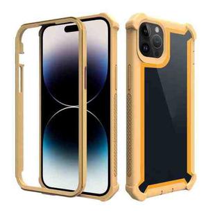 For iPhone 14 Pro Max Shockproof Space Phone Case (Gold)