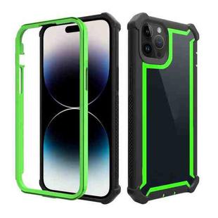 For iPhone 14 Pro Max Shockproof Space Phone Case (Black Green)